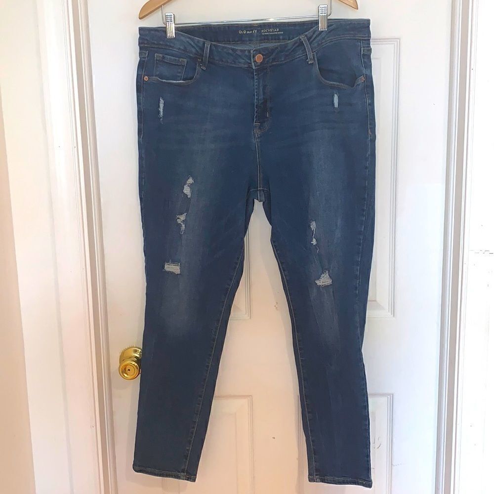Old navy rockstar distressed jeans